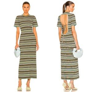 ALANUI Beach Knit Break Long Maxi Dress Stripe Embassy Size XS NWT $1,275